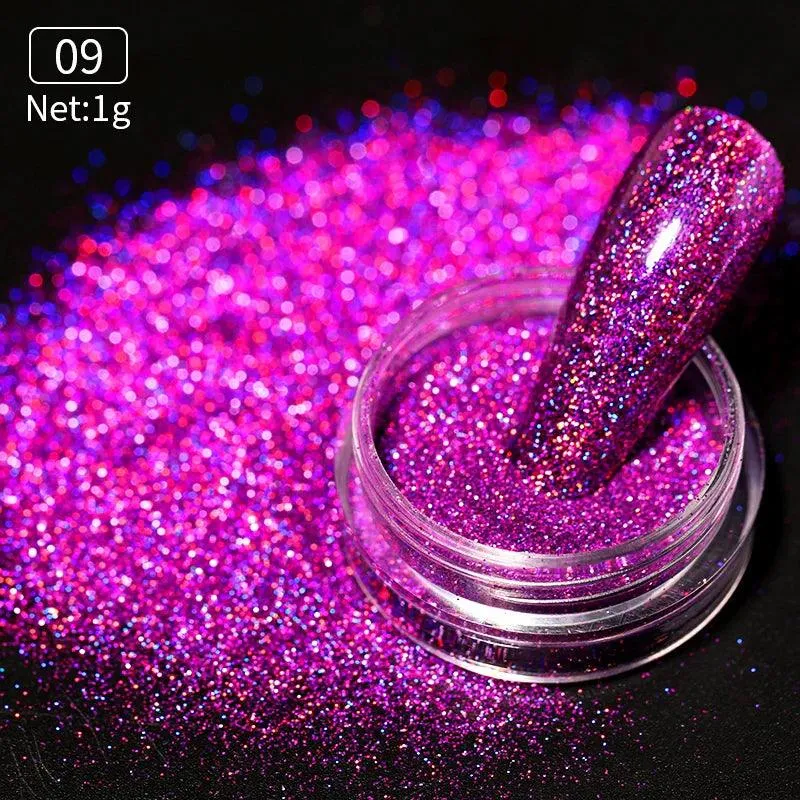 Metallic Mirror Chrome Nail Powder for Stunning Shine & Effects