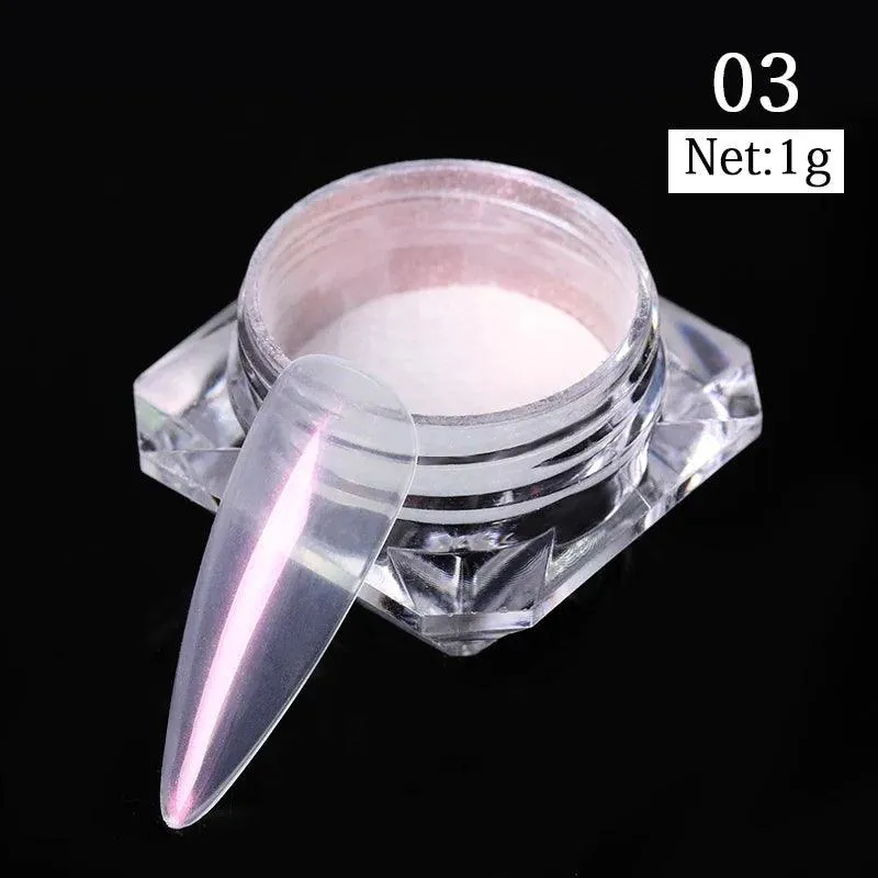 Metallic Mirror Chrome Nail Powder for Stunning Shine & Effects