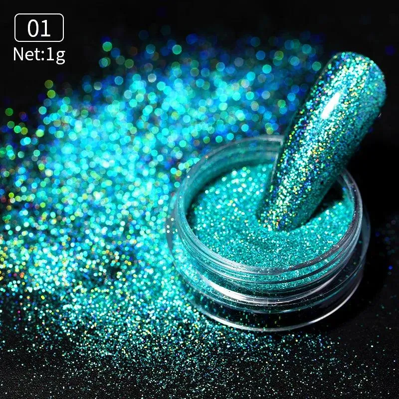 Metallic Mirror Chrome Nail Powder for Stunning Shine & Effects