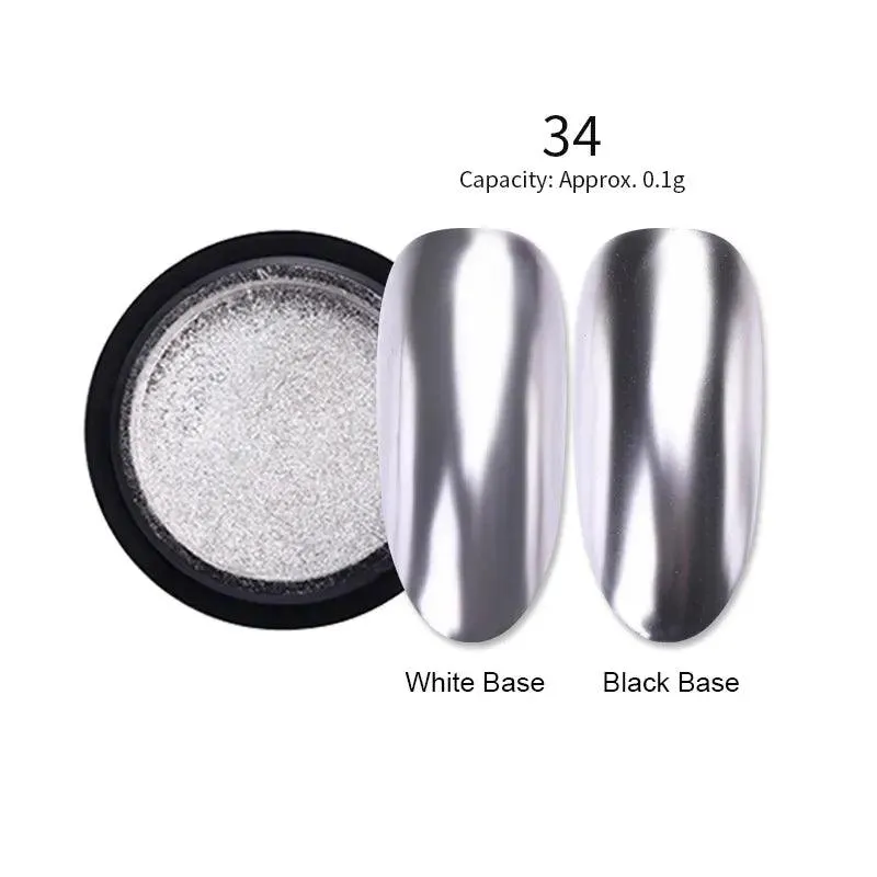 Metallic Mirror Chrome Nail Powder for Stunning Shine & Effects