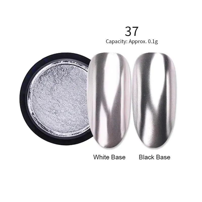 Metallic Mirror Chrome Nail Powder for Stunning Shine & Effects