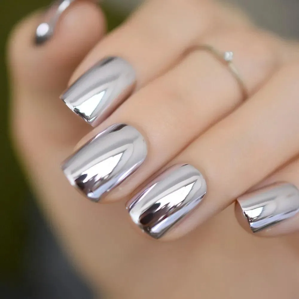 Metallic Mirror Chrome Nail Powder for Stunning Shine & Effects