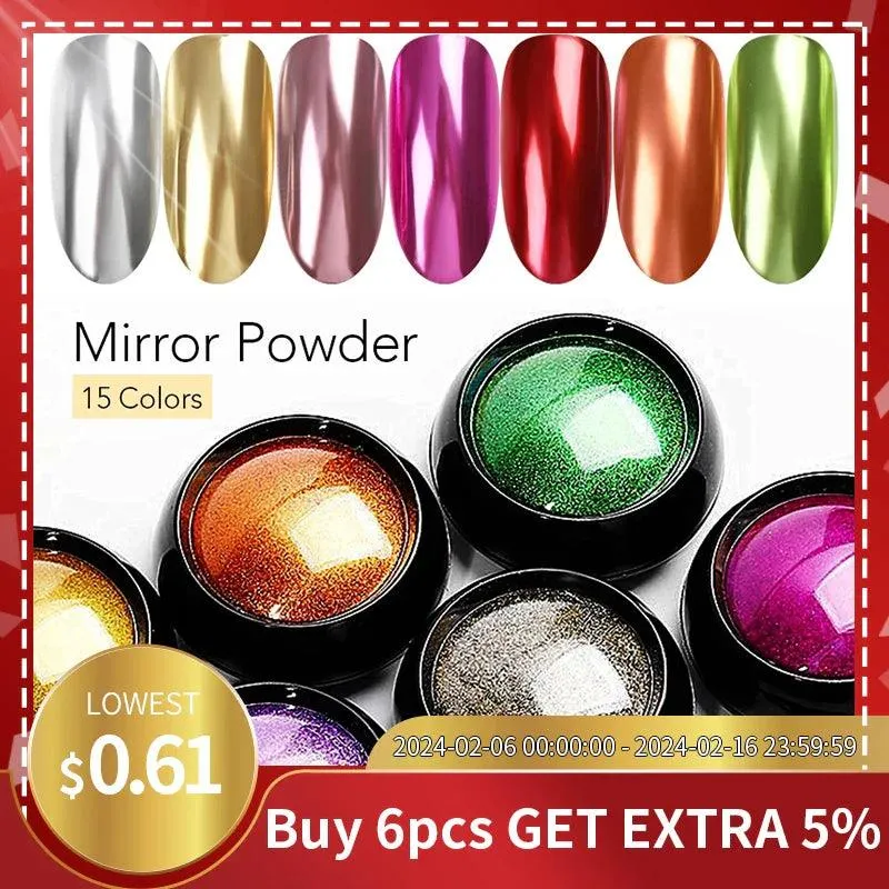 Metallic Mirror Chrome Nail Powder for Stunning Shine & Effects