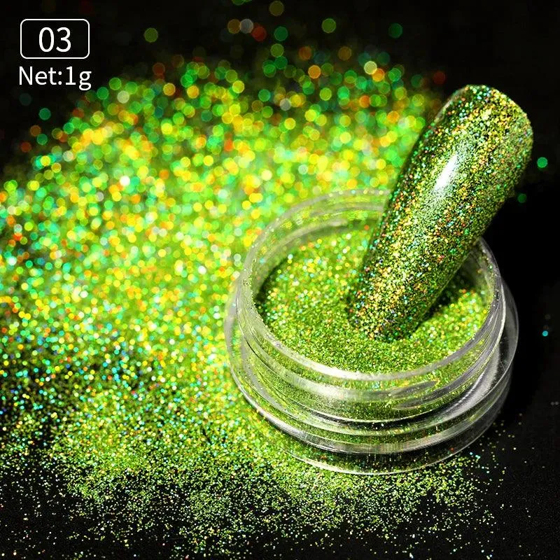 Metallic Mirror Chrome Nail Powder for Stunning Shine & Effects