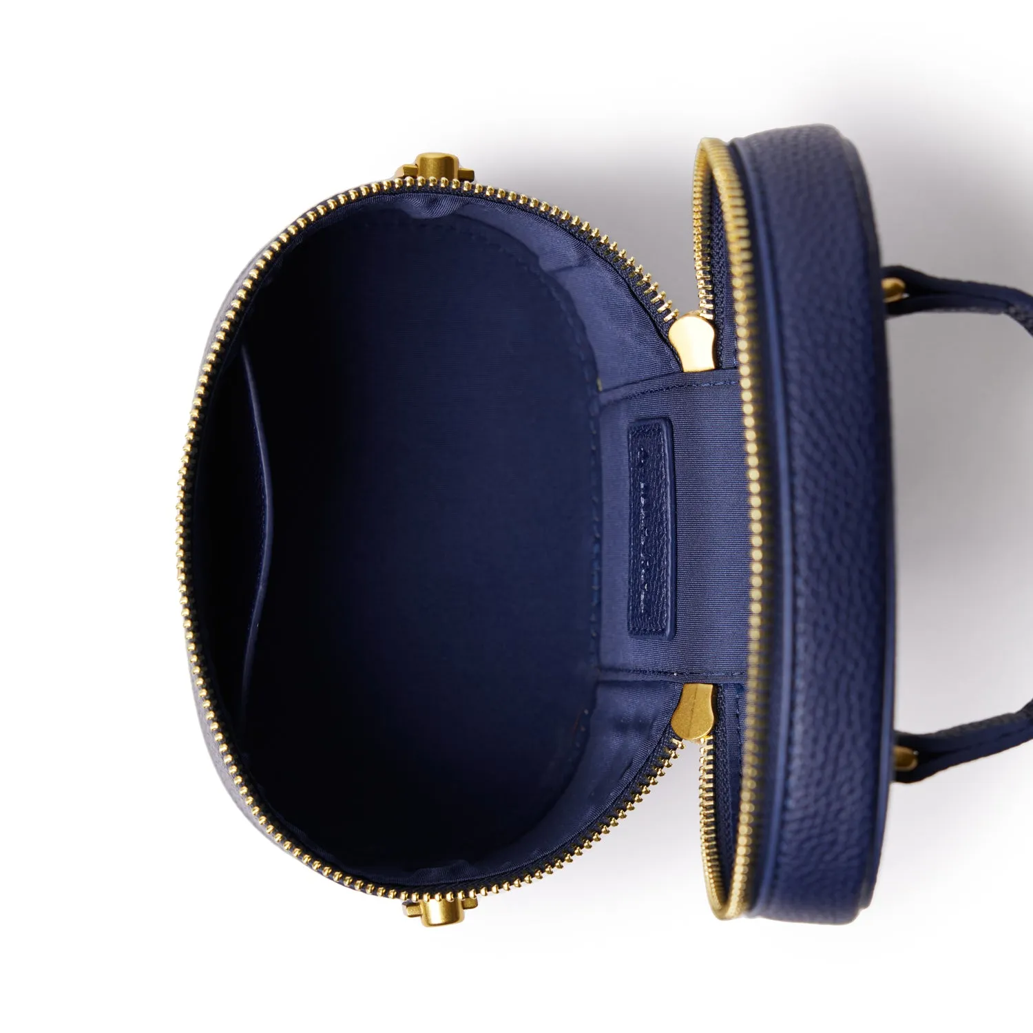 MINI PEBBLE VANITY BAG - NAVY