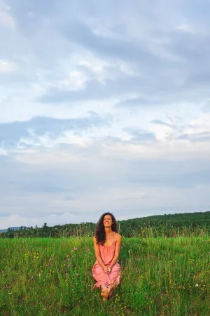 Mirissa Lounge Dress // Salmon