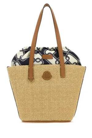 MONCLER | Raffia small Hubba shopping bag