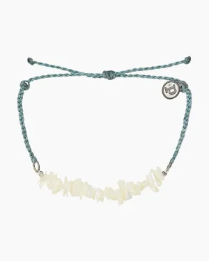 Mother of Pearl Shell Chip Smoke Blue Bracelet