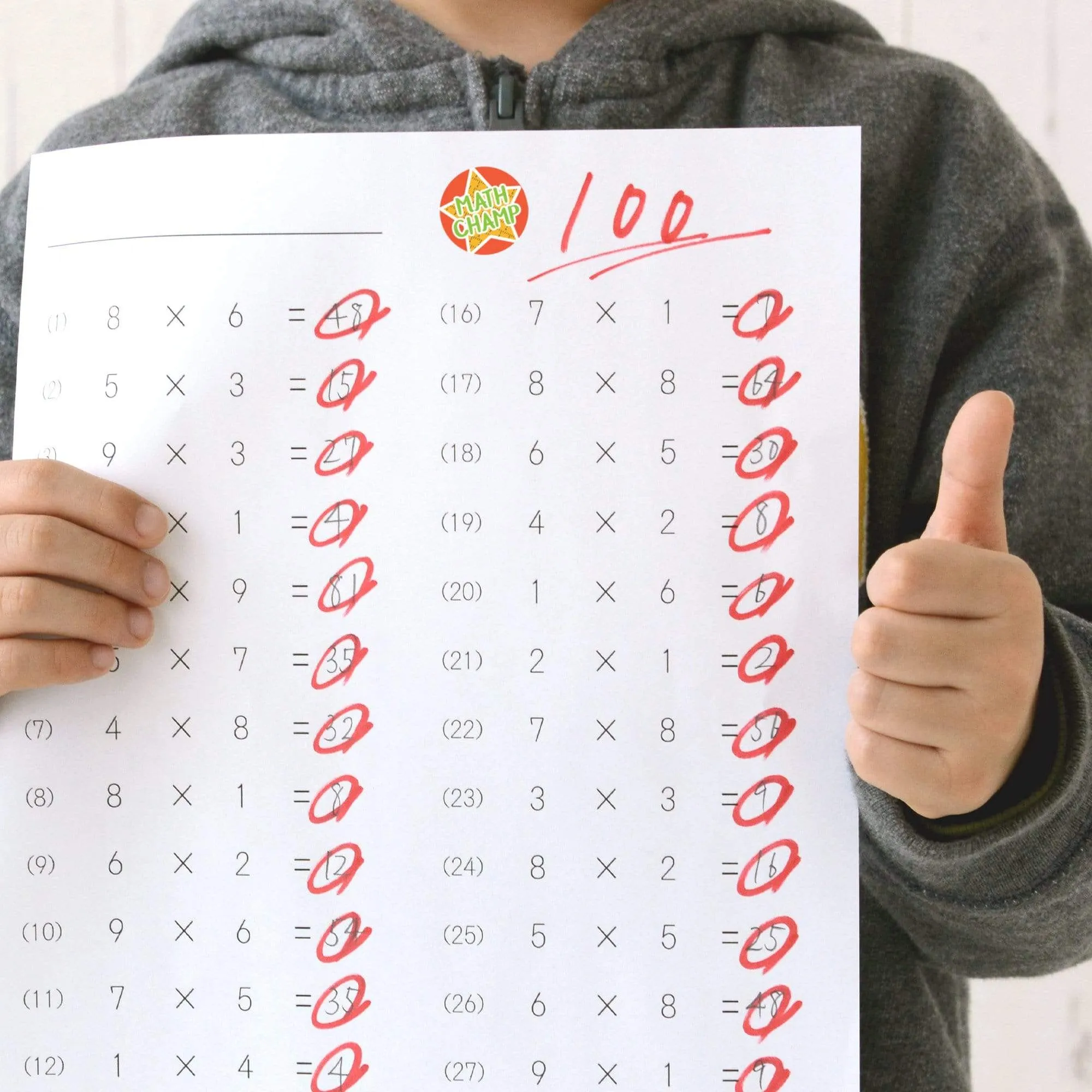 Motivational Teacher Reward Stickers for Students: Math is Fun (1,080 Stickers)