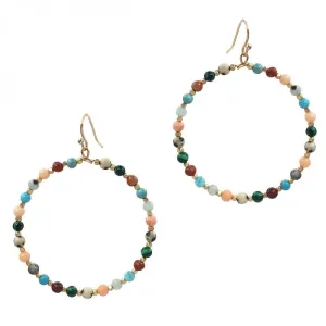 MULTI-COLORED BEADED EARRINGS