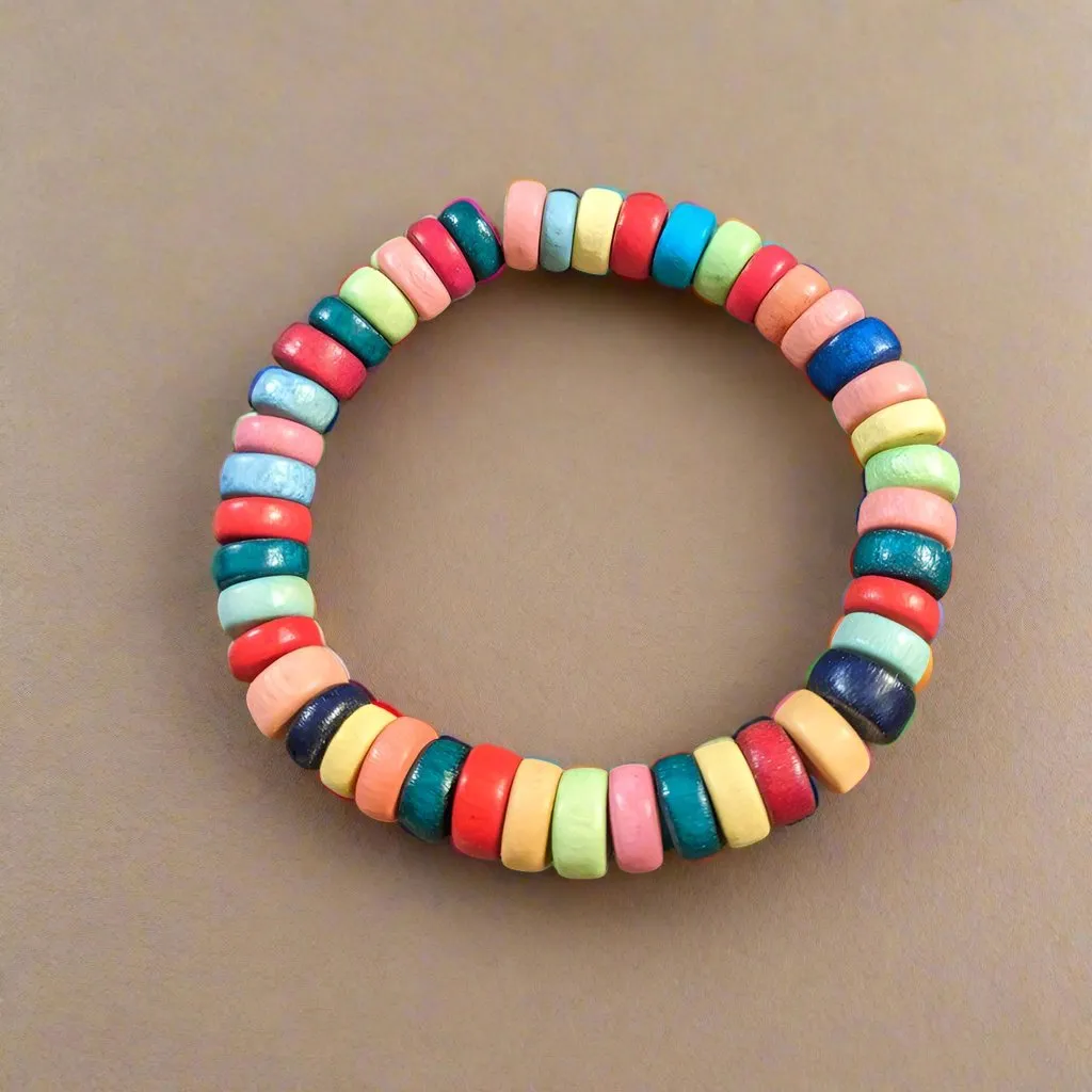 Multi Colored Unisex stretch bracelet