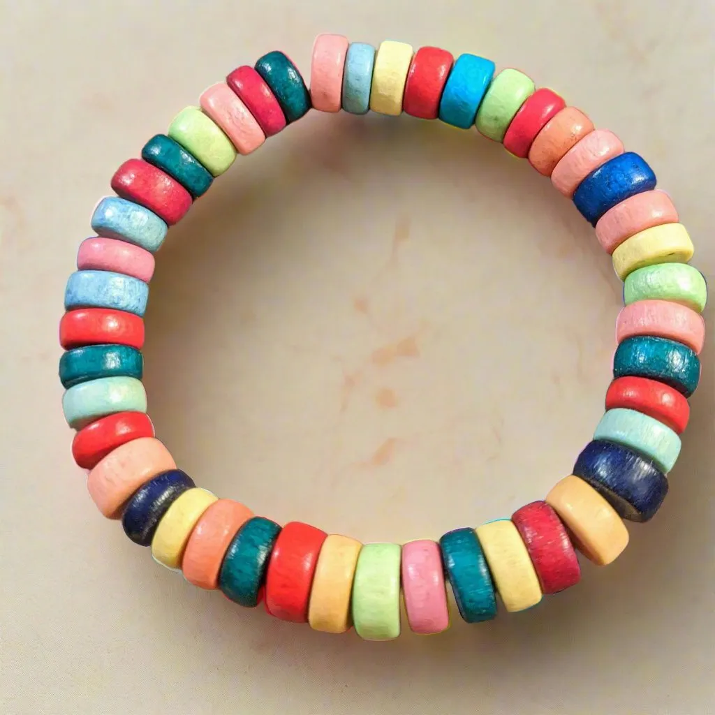 Multi Colored Unisex stretch bracelet