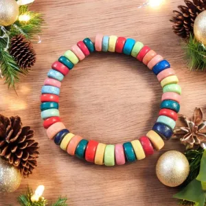 Multi Colored Unisex stretch bracelet