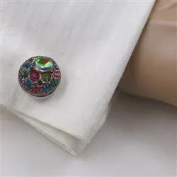 Multi-stone Multi-colored  Cuff Links