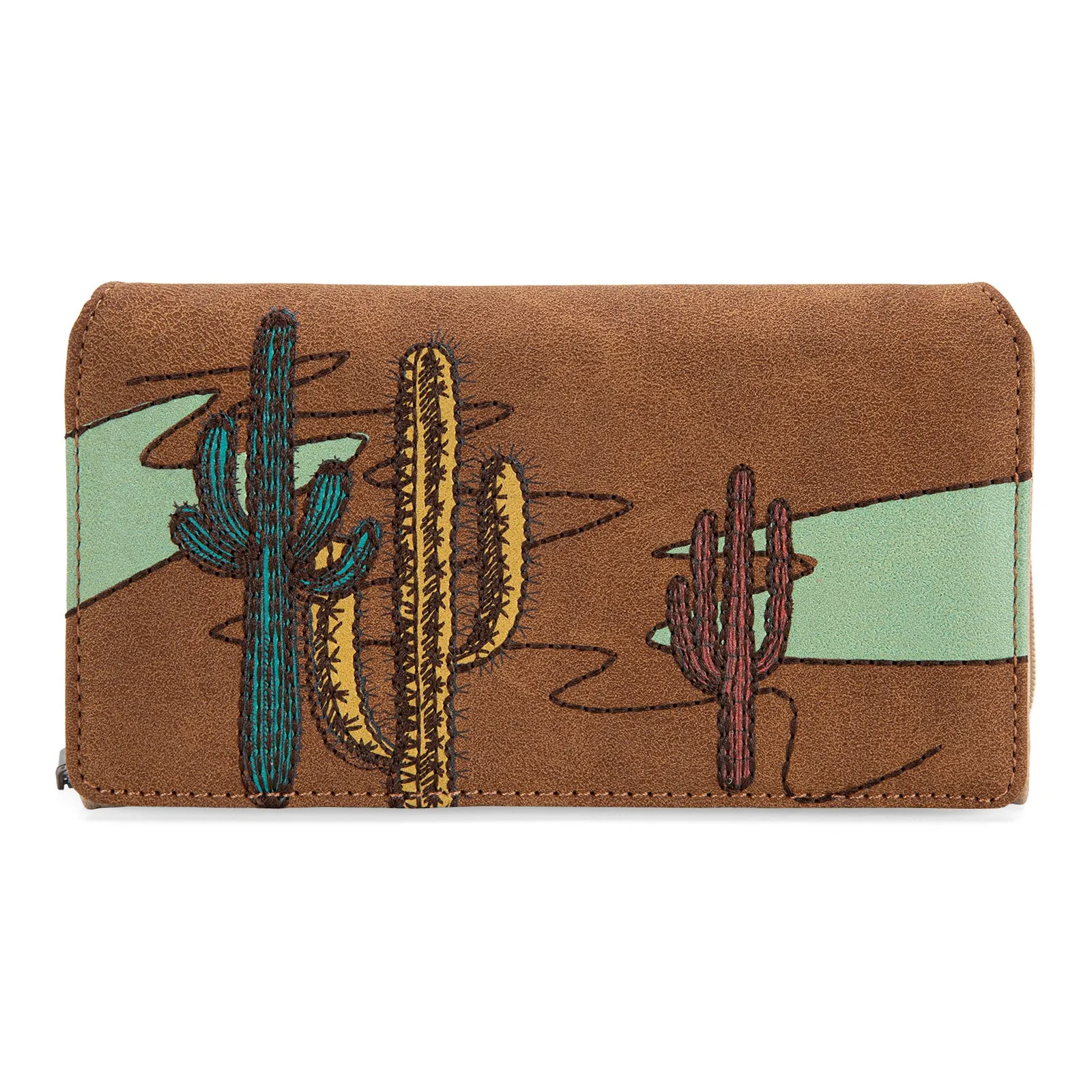 MW1309-W010 Montana West Embroidered Collection Long Wallet