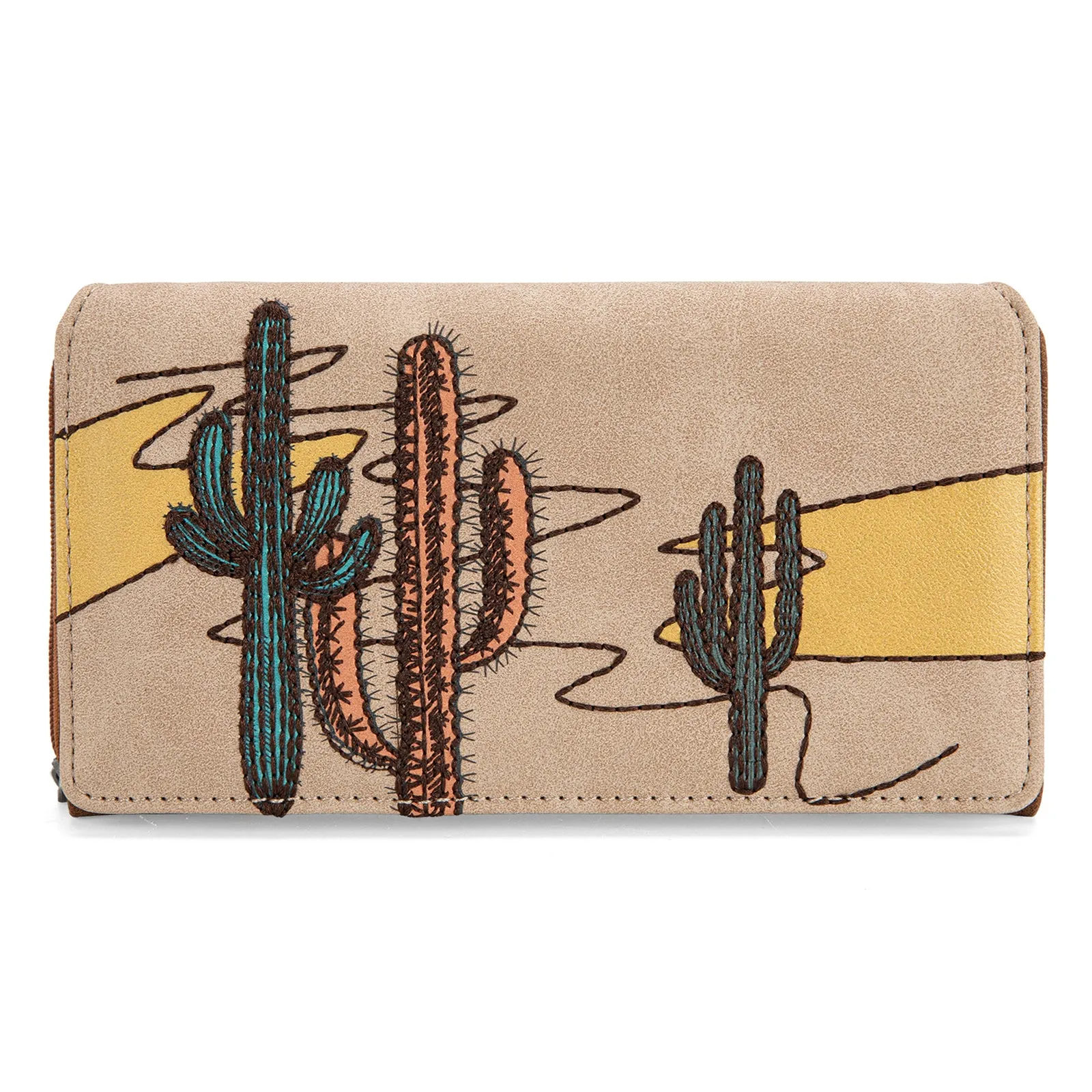 MW1309-W010 Montana West Embroidered Collection Long Wallet