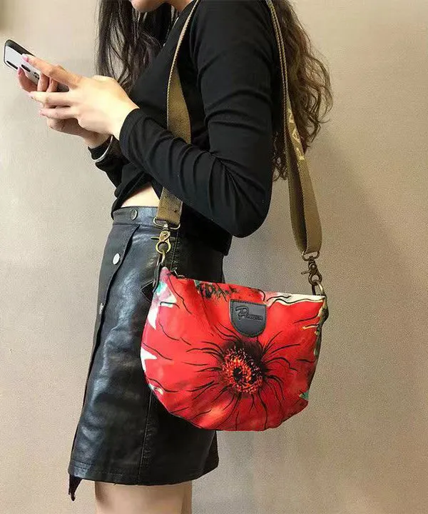 New Retro Red Print Versatile CrossBody Bag ZX1045