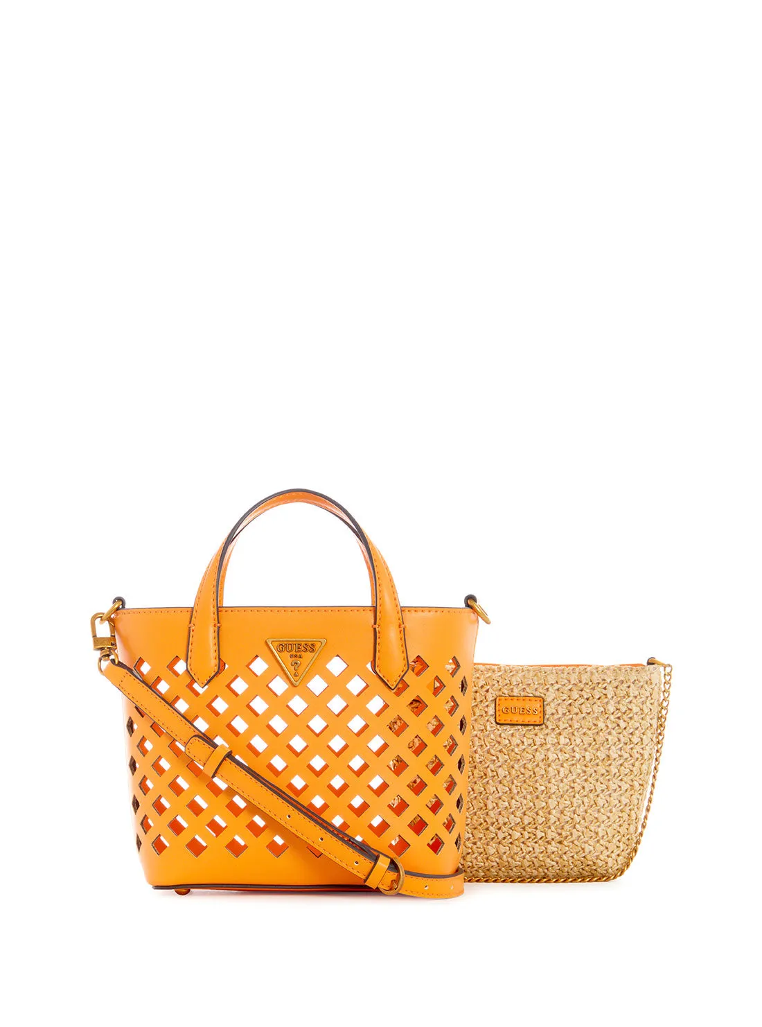 Orange Aqua Mini Tote Bag