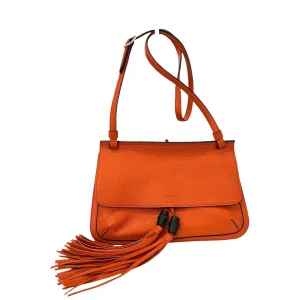 Orange Bamboo Crossbody Bag