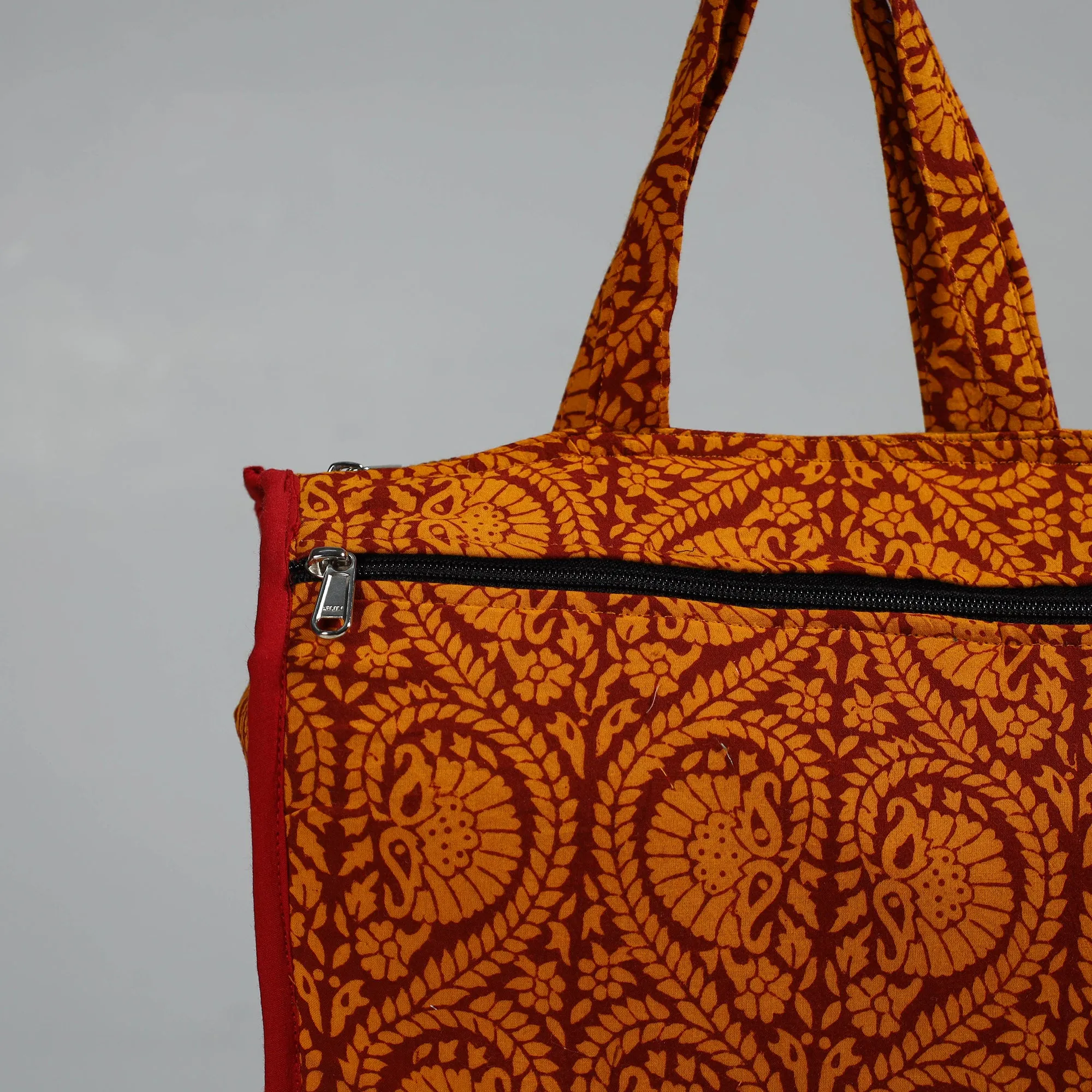 Orange - Handcrafted Cotton Shopping Bag 09