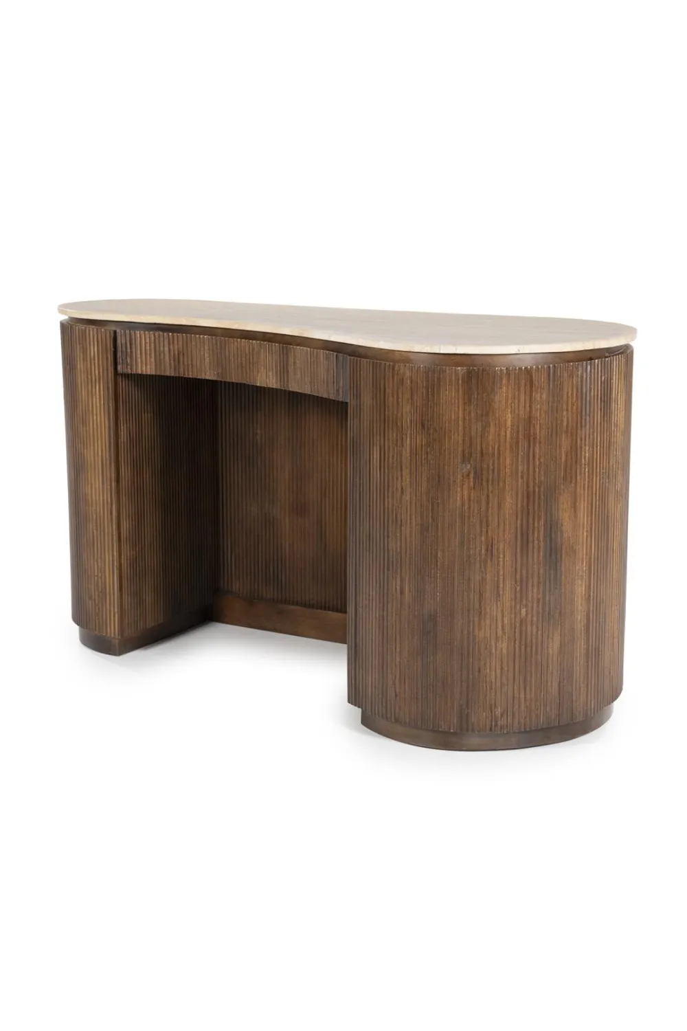 Organic Shape Travertine Desk | Eleonora Mari