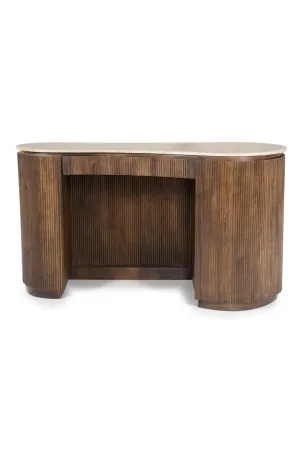 Organic Shape Travertine Desk | Eleonora Mari