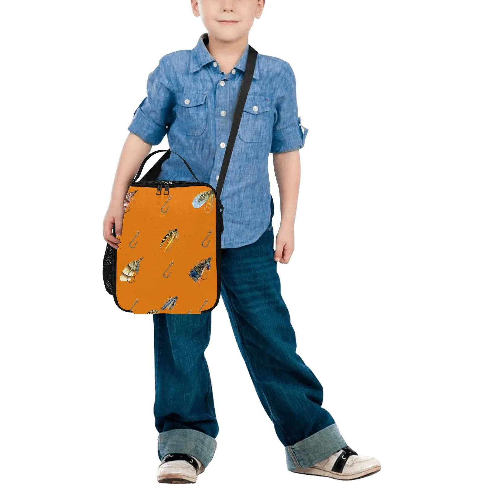 Parker Orange Lunch Bag for Kids - Durable Nylon, Thermal Insulation