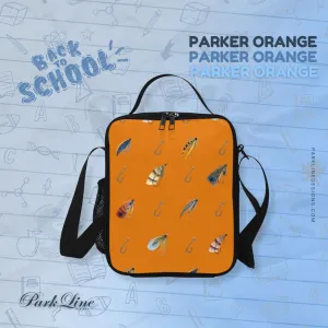 Parker Orange Lunch Bag for Kids - Durable Nylon, Thermal Insulation