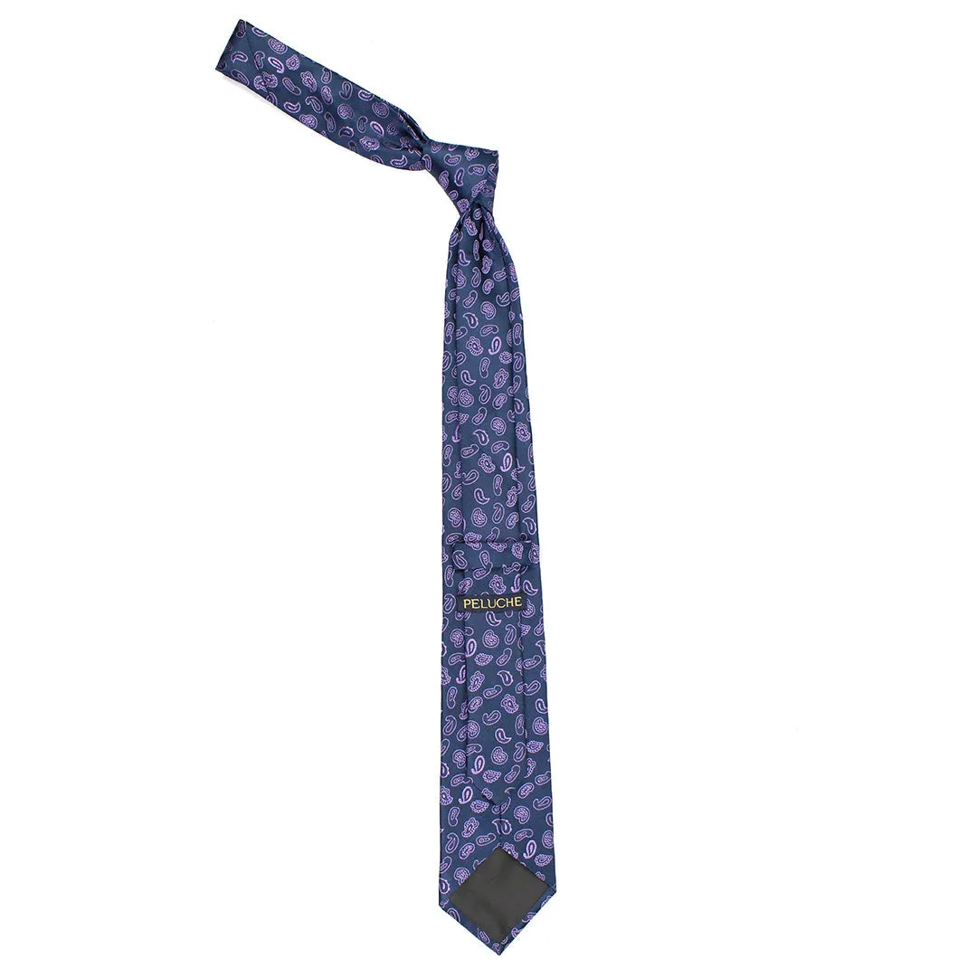 Peluche Stunning Black Neck Tie & Pocket Square Set for Men