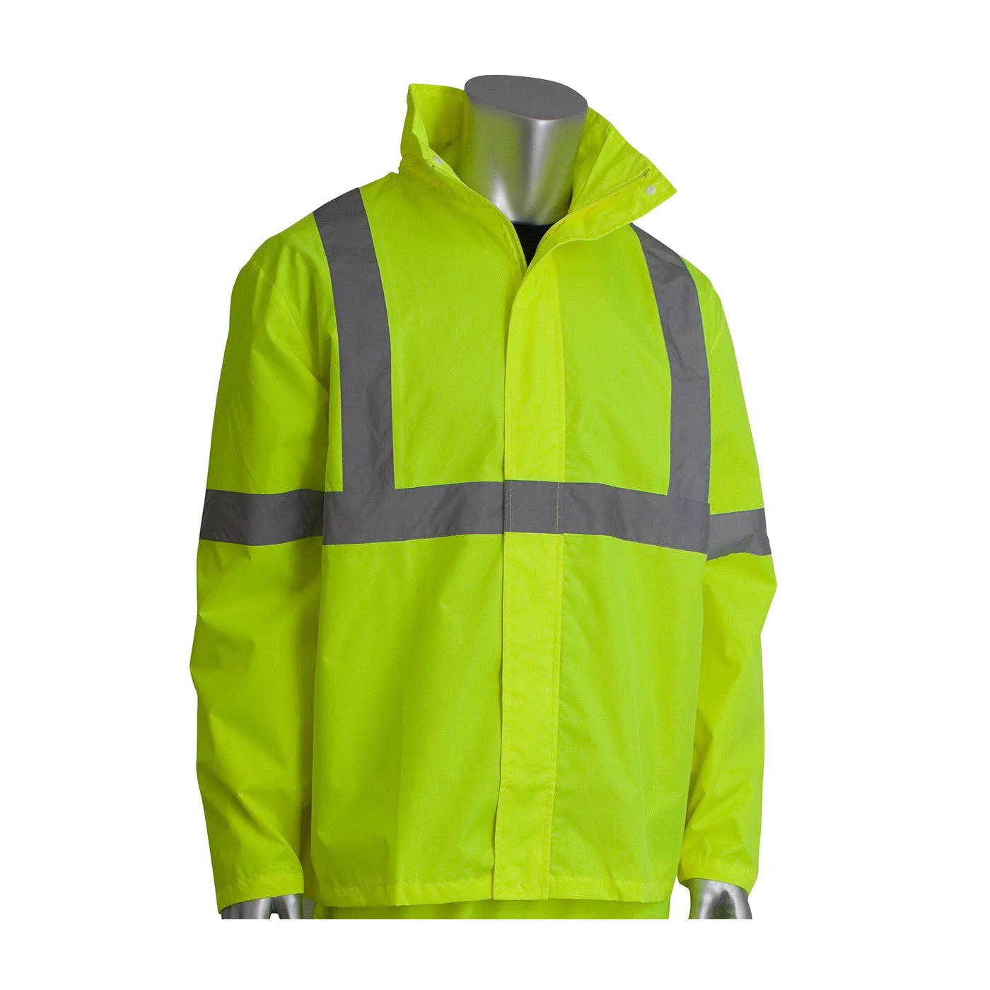 PIP 353-1000 Lightweight Waterproof ANSI Class 3 Hi-Vis Yellow Rainsuit