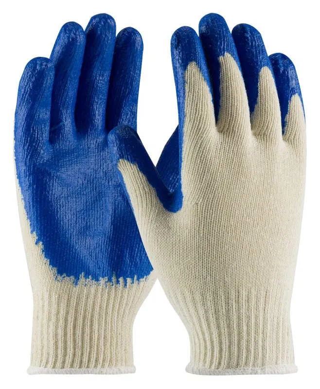 PIP 39-C122/L Coated Gloves, L, 9.8 in L, Continuous Knit Cuff, Natural Rubber Latex Coating, Cotton/Polyester Glove :PK12: QUANTITY: 1