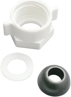 Plumb Pak PP23549 Ballcock Coupling Nut with Cone Washer, 5/8 in, Plastic :BAG: QUANTITY: 1