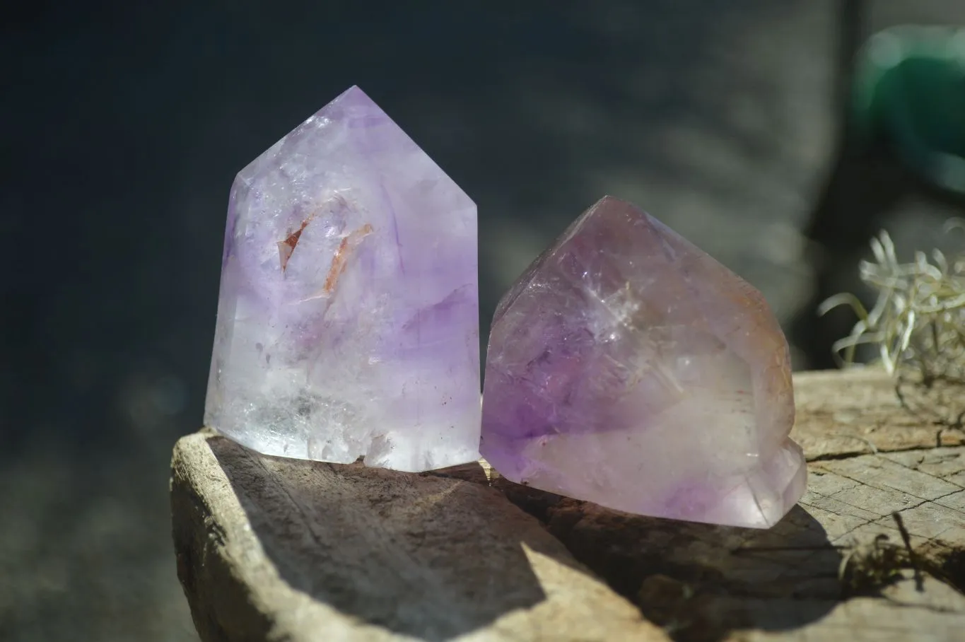 Polished Stunning Window Amethyst Crystals x 6 From Ankazobe, Madagascar