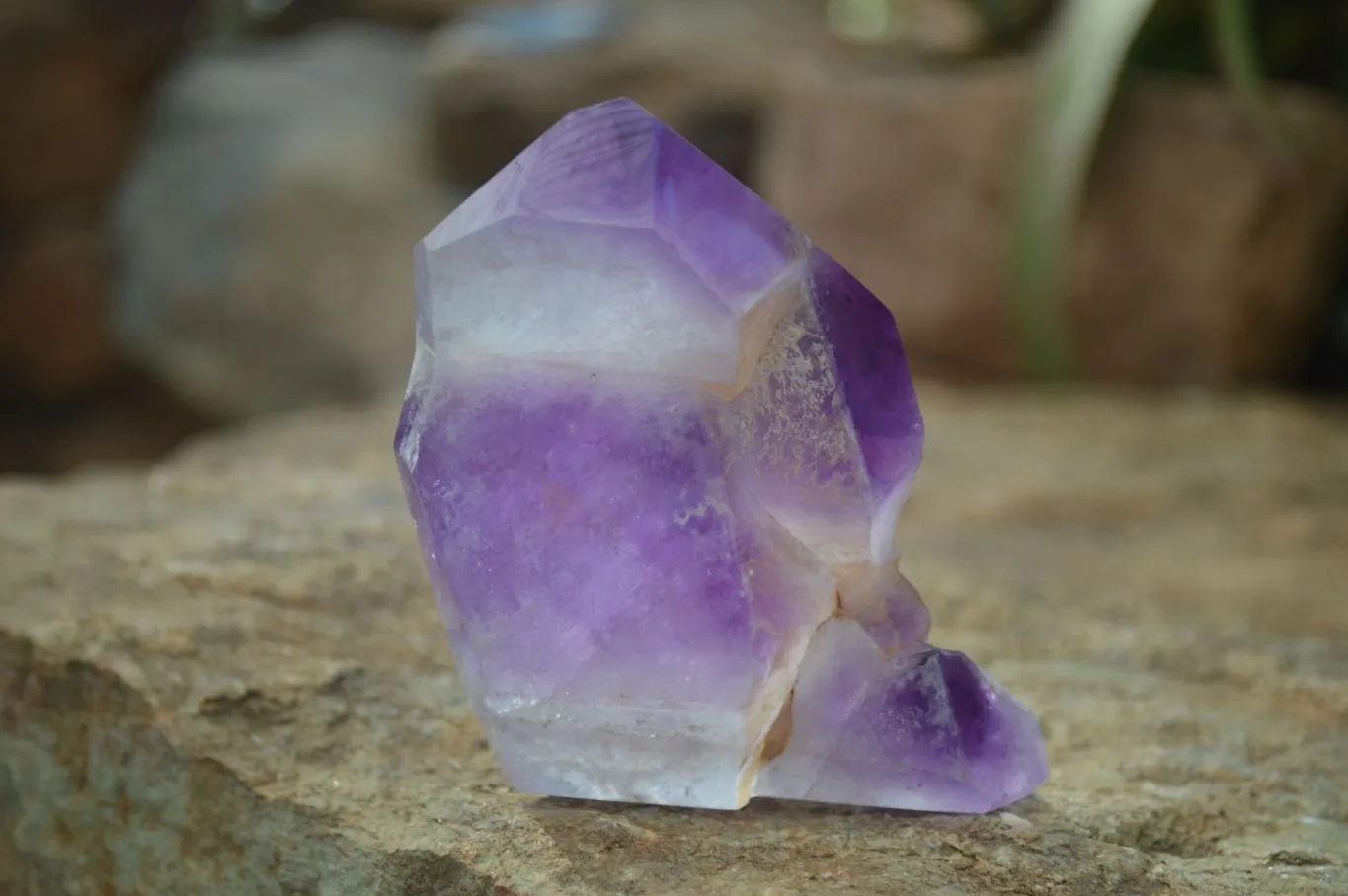 Polished Stunning Window Amethyst Crystals x 6 From Ankazobe, Madagascar