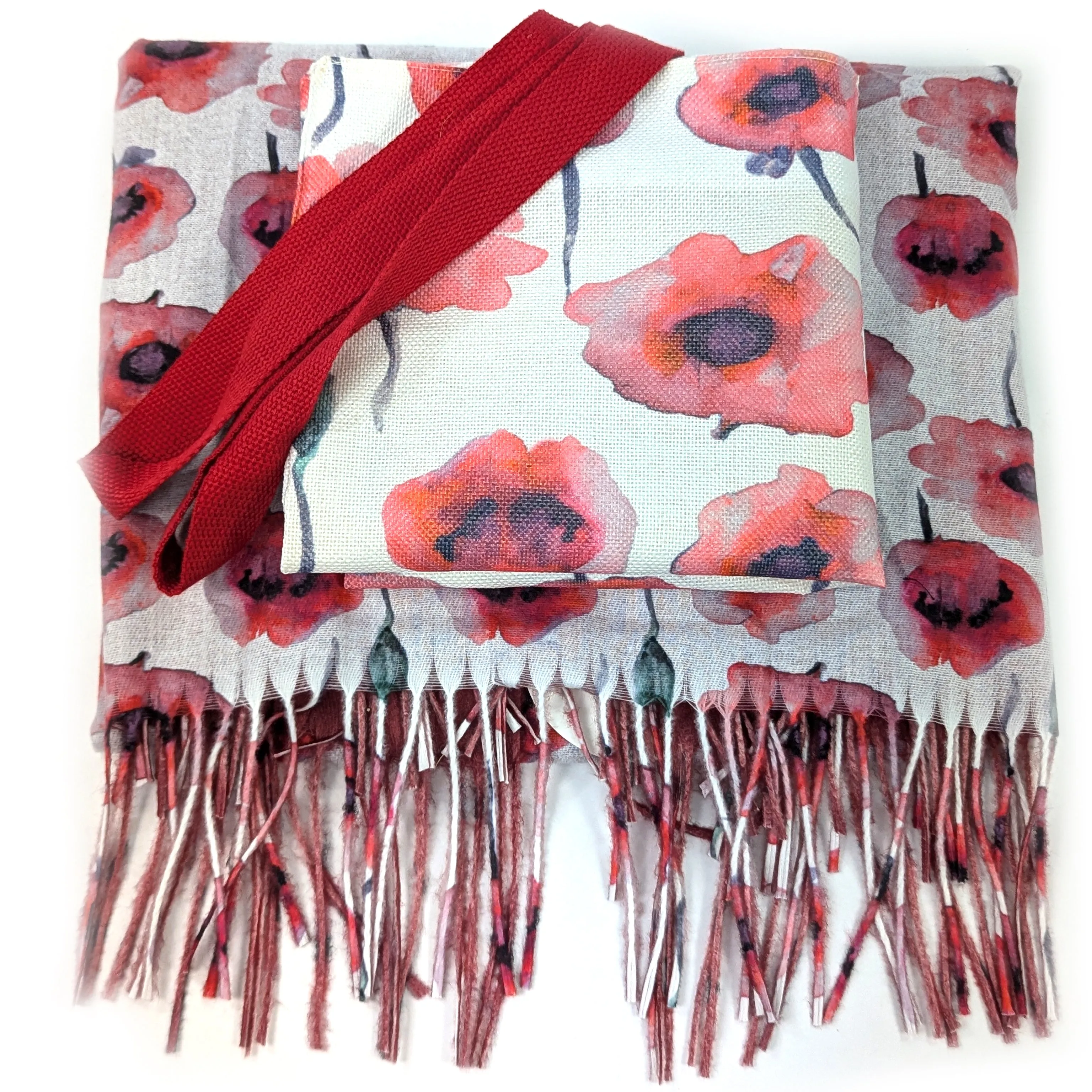 Poppy Gift Set - Shoulder Bag & Pashmina Style Scarf