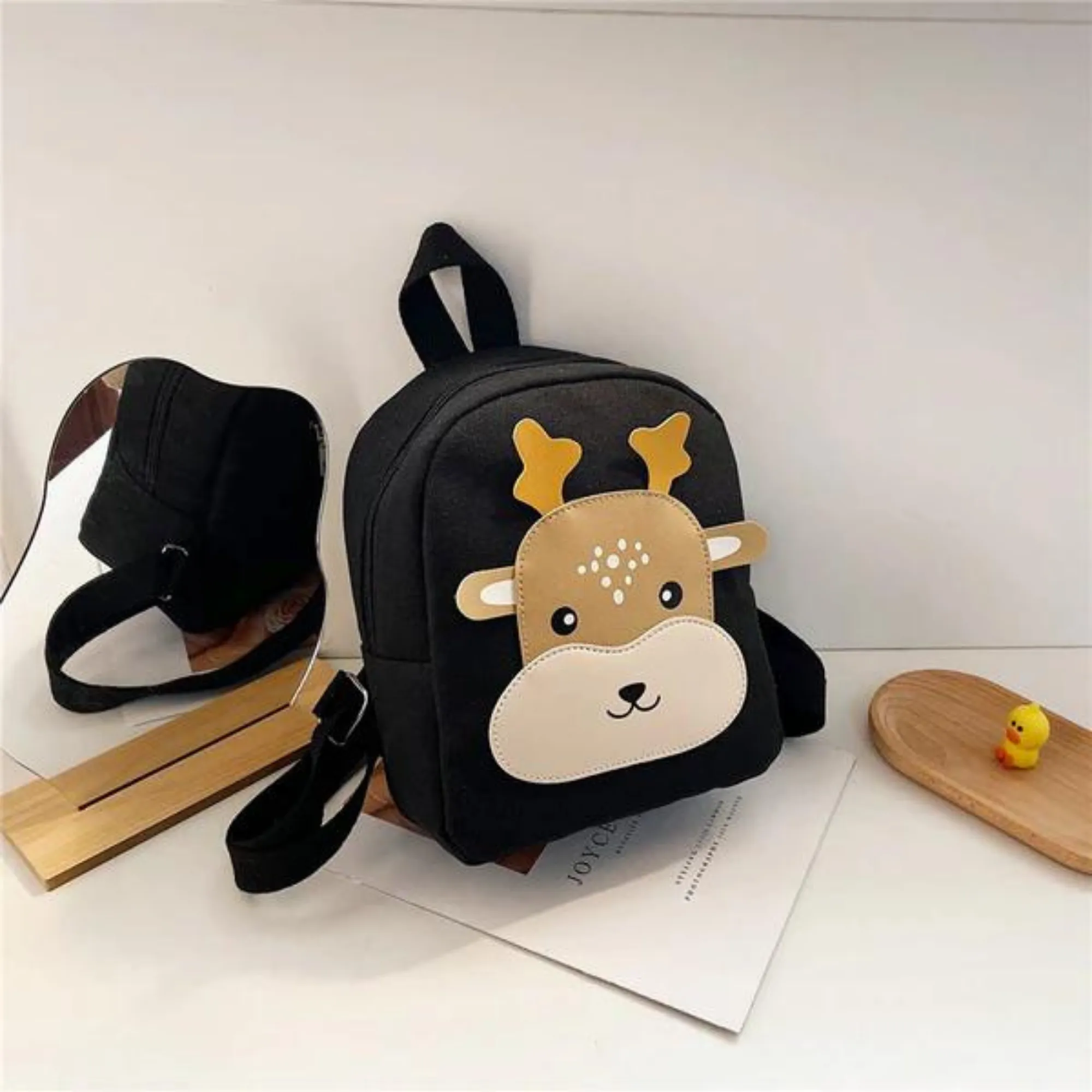 Preschool Children's Deer Backpack - Black