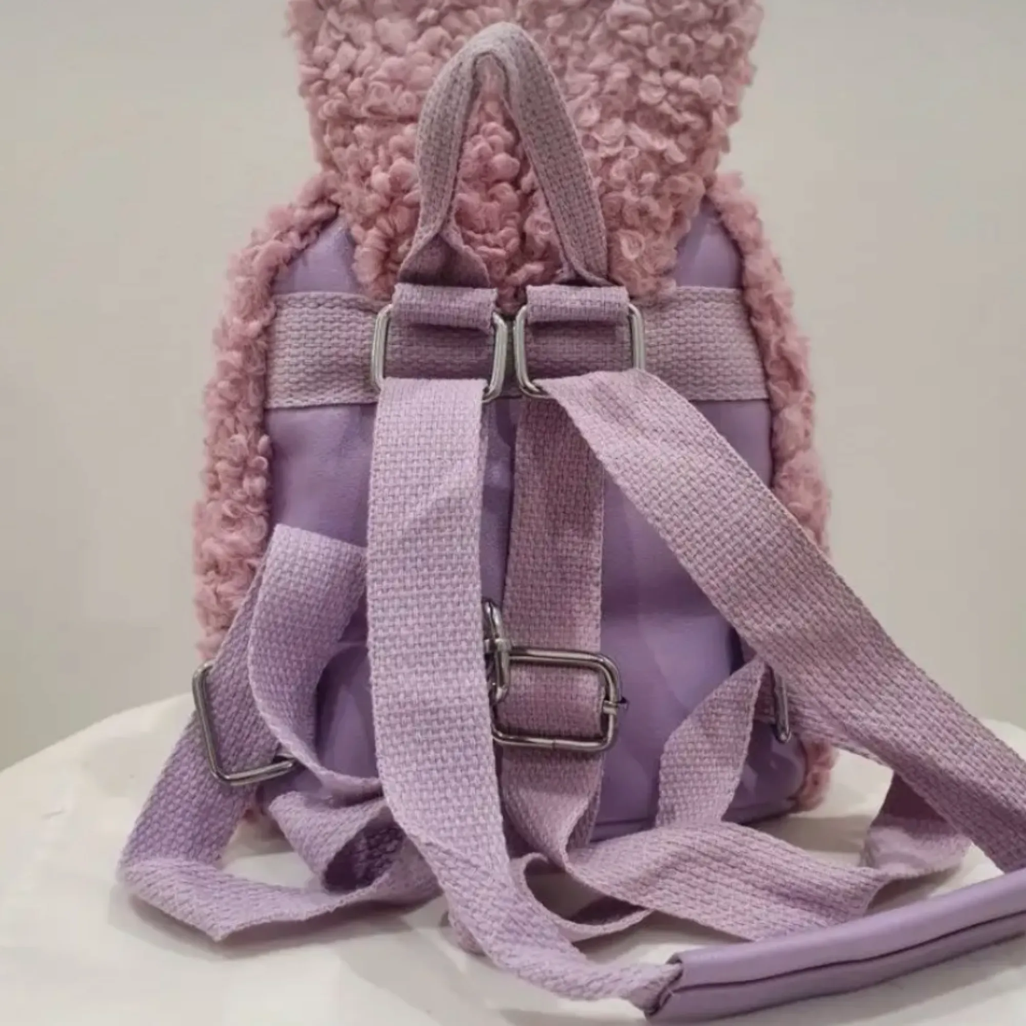 Preschool Children's Fur Backpack - Purple