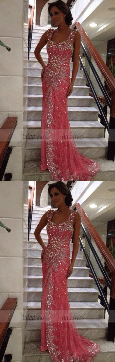 Prom Dresses,Stunning Straps Long Evening Dresses