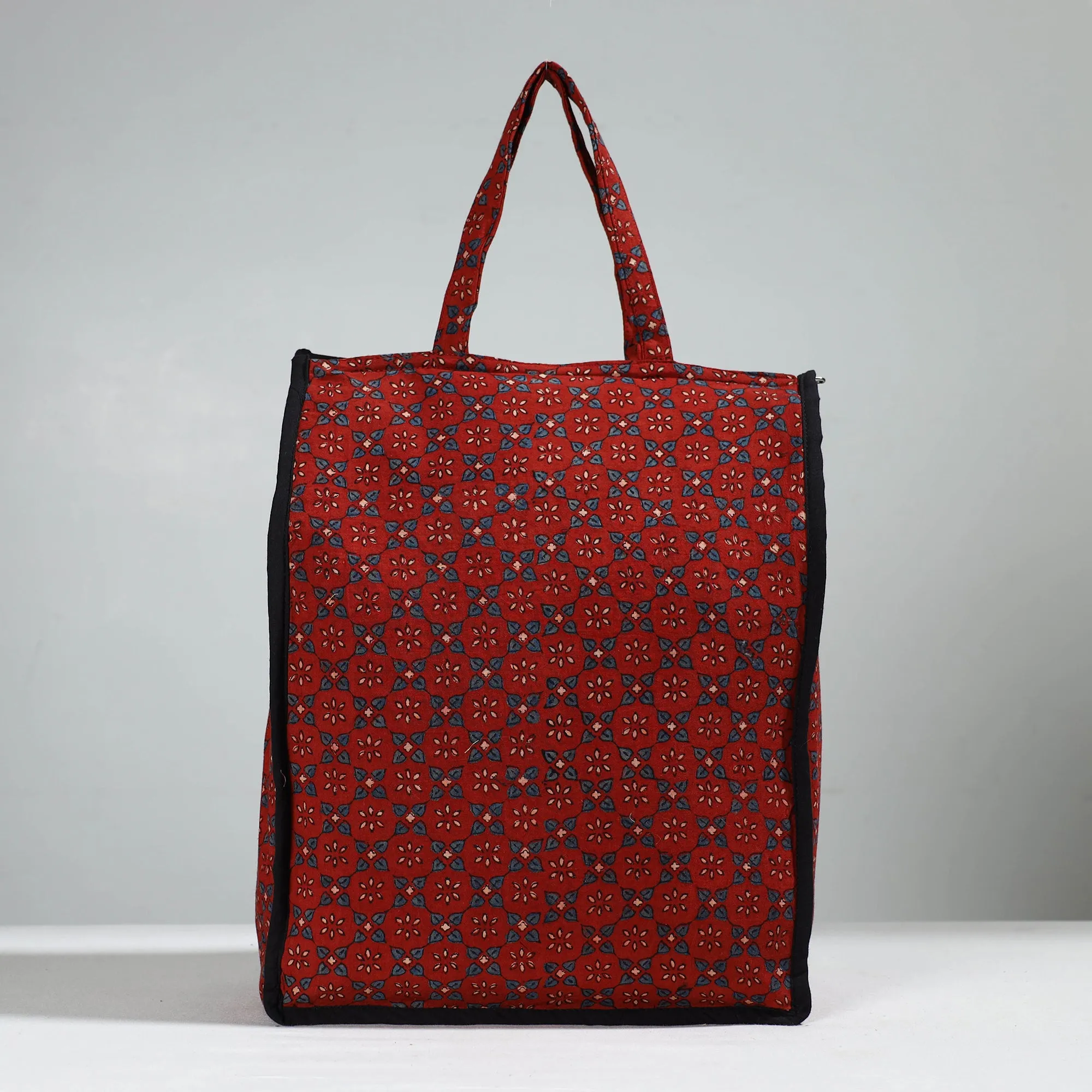 Red - Handcrafted Cotton Shopping Bag 18