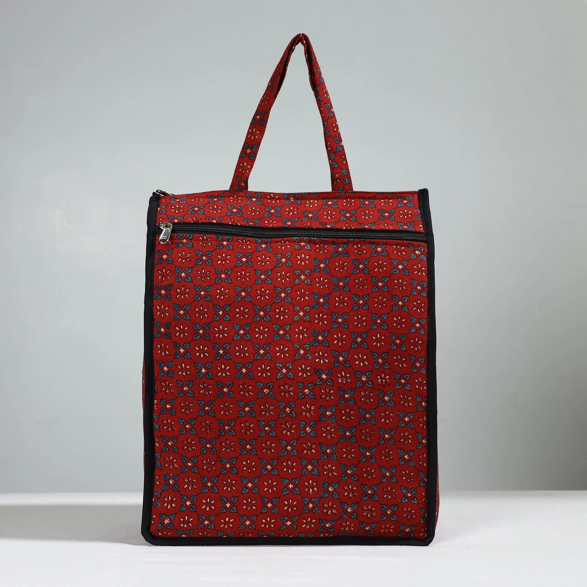 Red - Handcrafted Cotton Shopping Bag 18