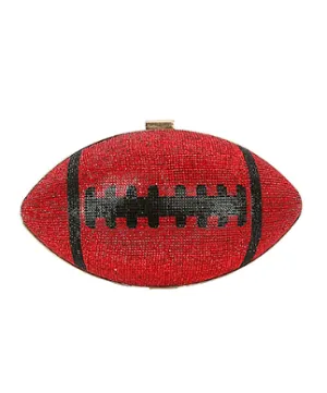 Rhinestone Football Clutch