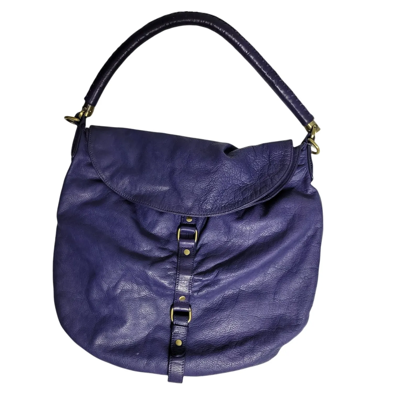 Sabina Purple Leather Shoulder Bag