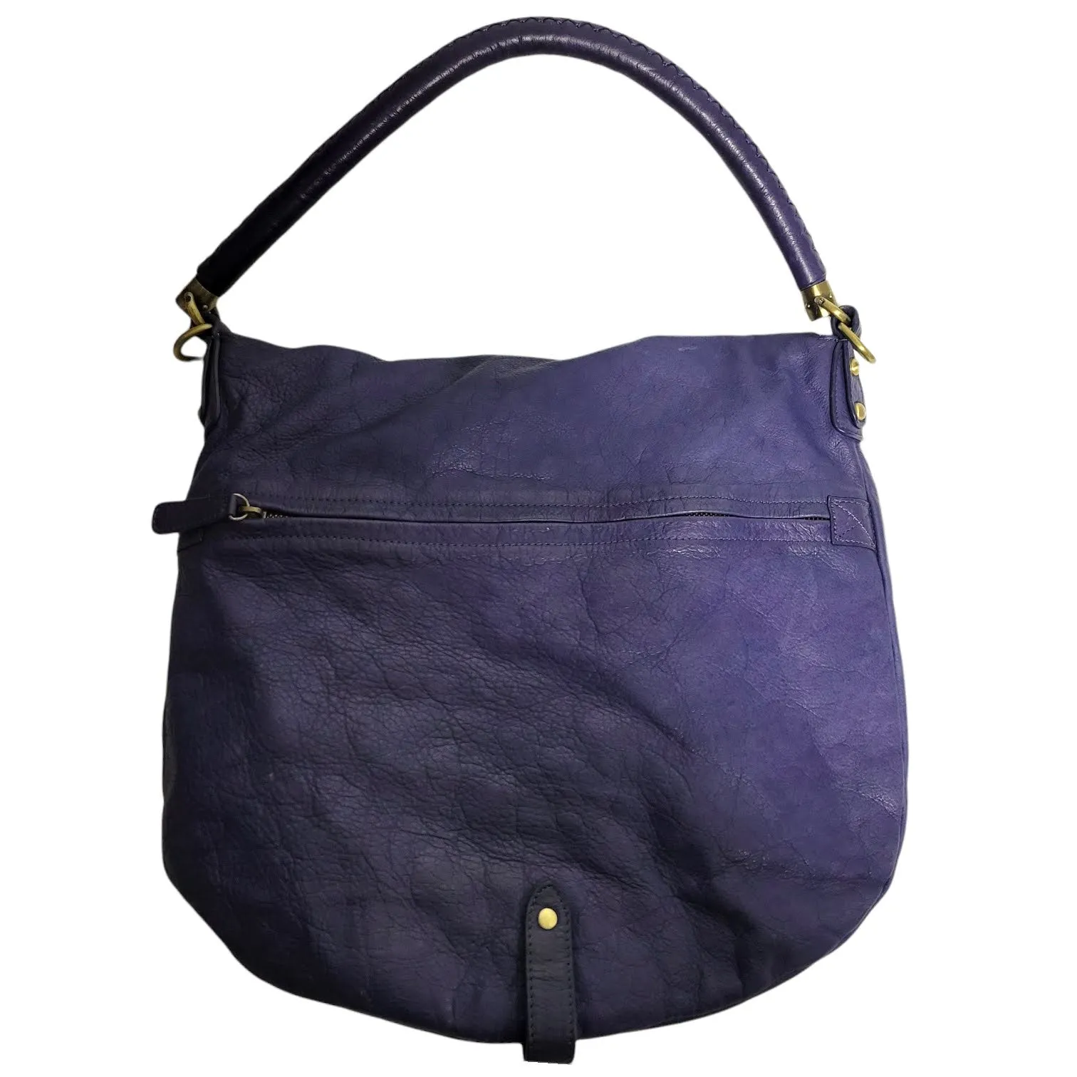 Sabina Purple Leather Shoulder Bag