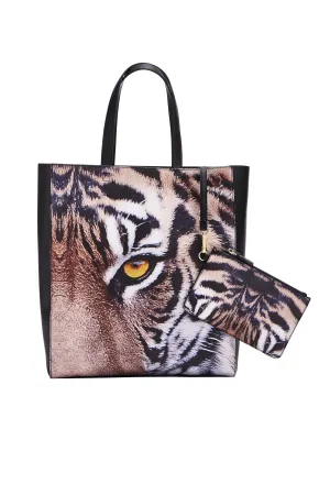 SAFFIANO TOTE BAG BLACK TIGER