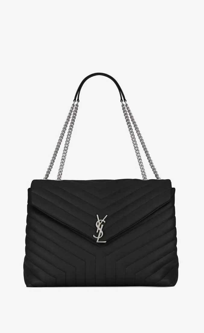 Saint Laurent Large Loulou Shopping Bag Black