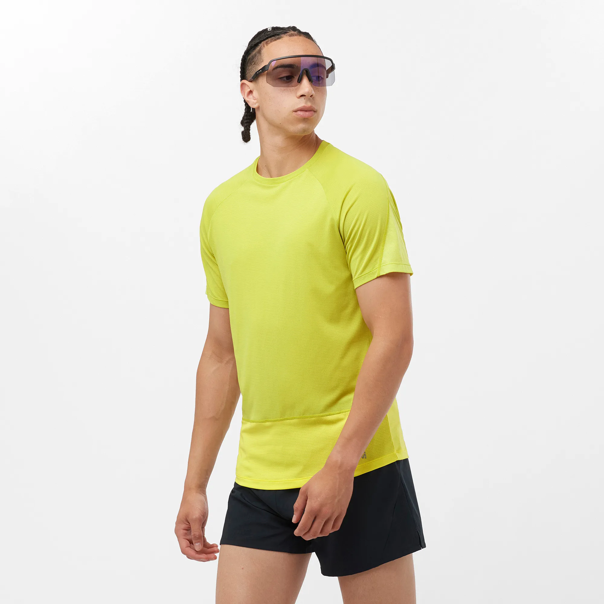 Salomon Men&#x27;s Cross Run Tee Citronelle | Buy Salomon Men&#x27;s Cross Run Tee Citronelle here | Outnorth