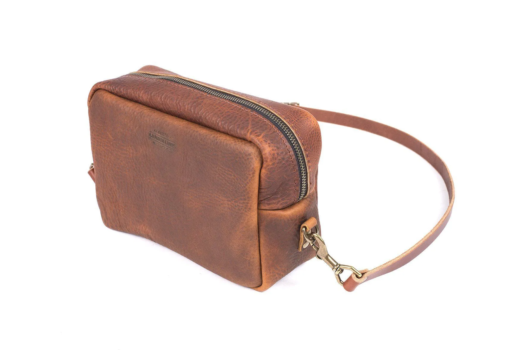 SARAH LEATHER CROSSBODY - SADDLE