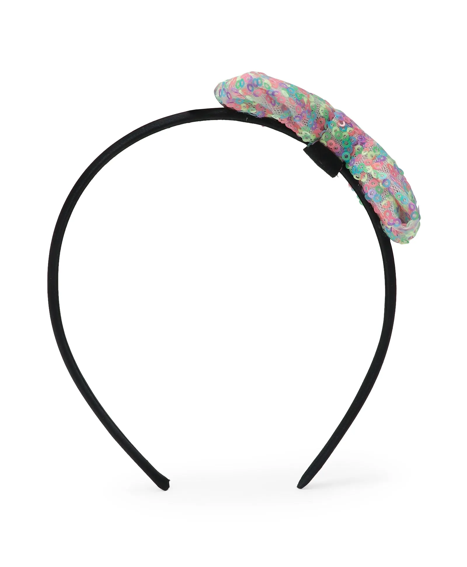 Sequinned Bow Hair Band - Multi-Colored