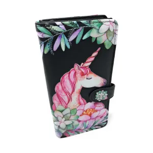 Shagwear Unicorn Large Black Zipper Wallet