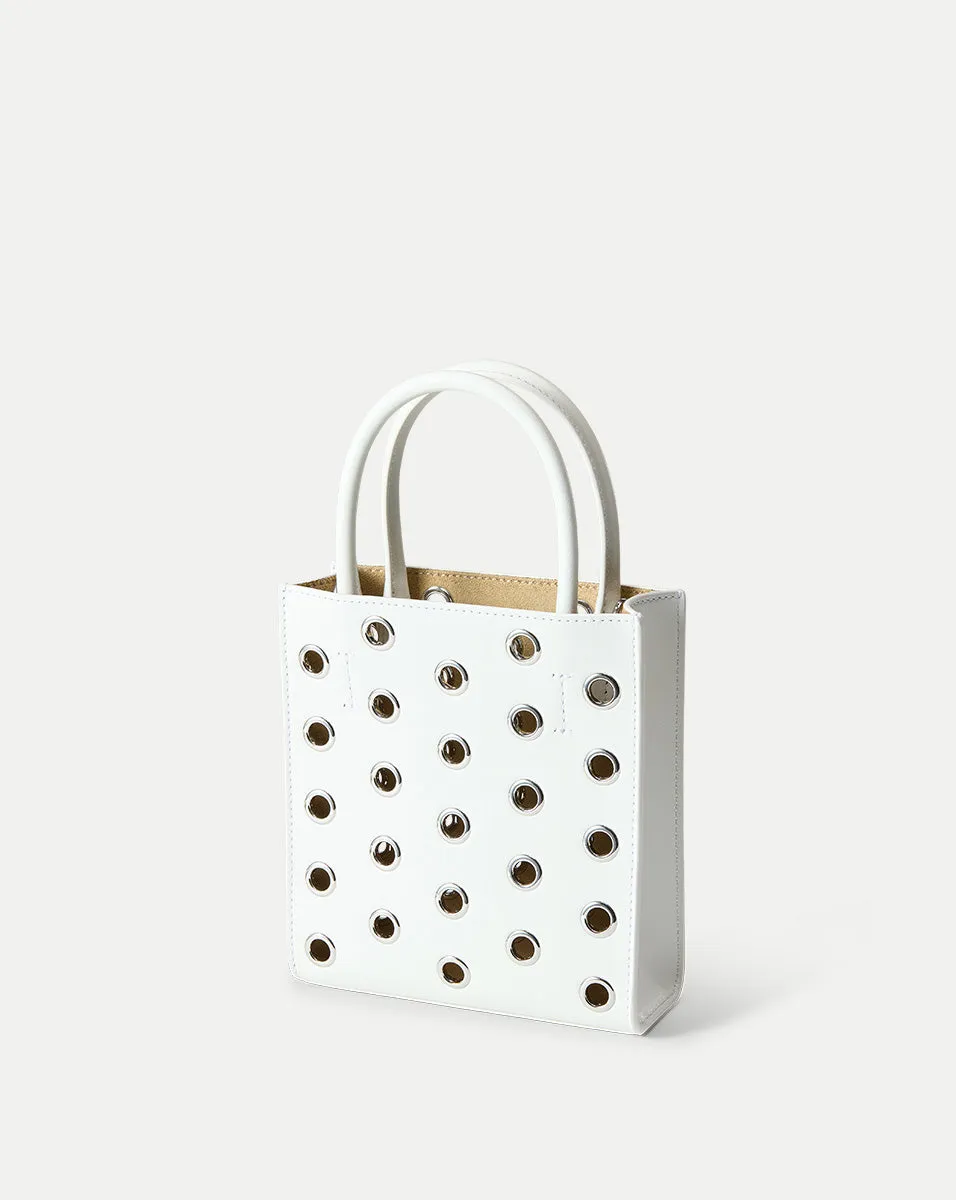 Shopper Bag with Grommet Detailing